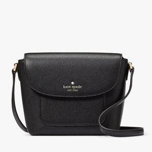 New Kate Spade Elsie Pebbled Leather Crossbody Black